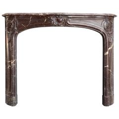 Regency Levanto Red Marble Fireplace, 18th Century