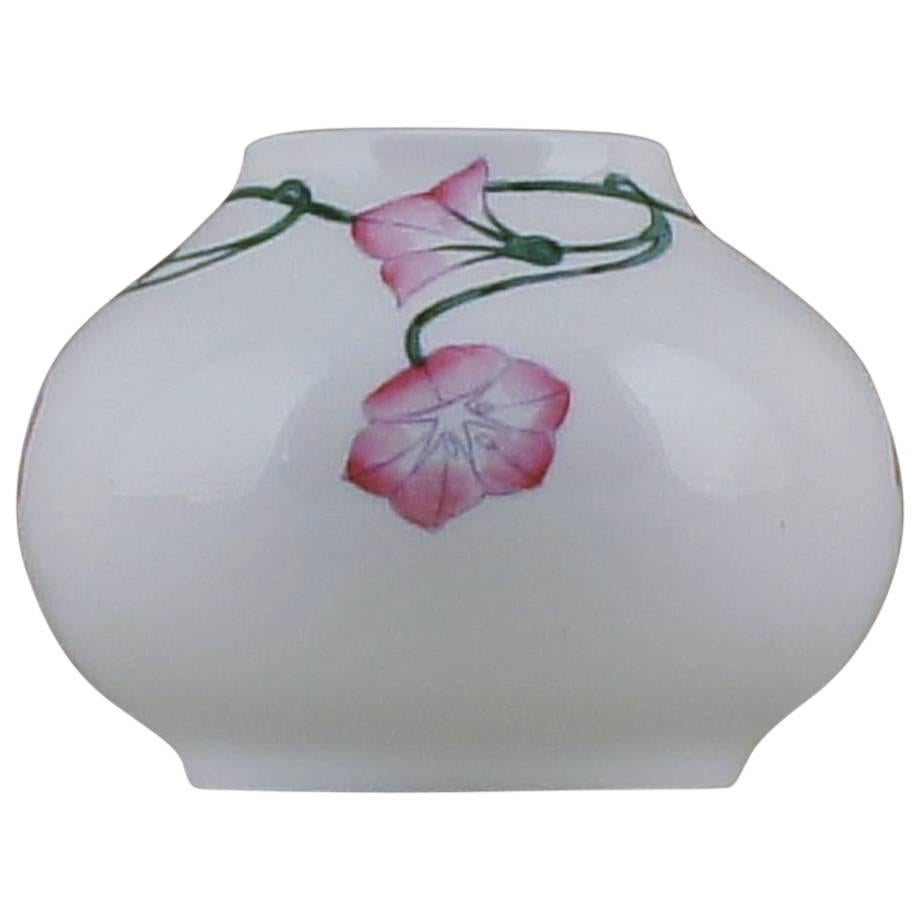 Art Nouveau Rorstrand Vase in Porcelain Decorated with Flowers For Sale