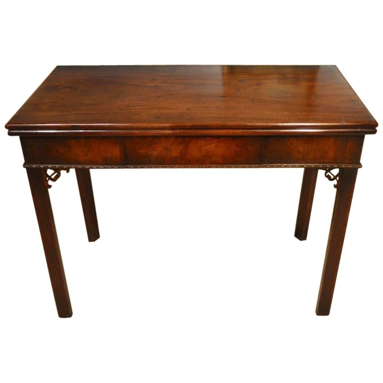Fine Cuban Mahogany George II Period Antique Card Table by Phillip Bell of Lon