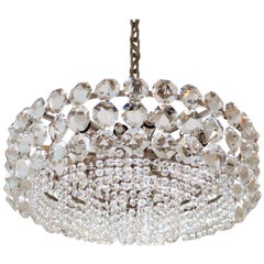 Stunning Large Crystal Glass Chandelier by Bakalowits