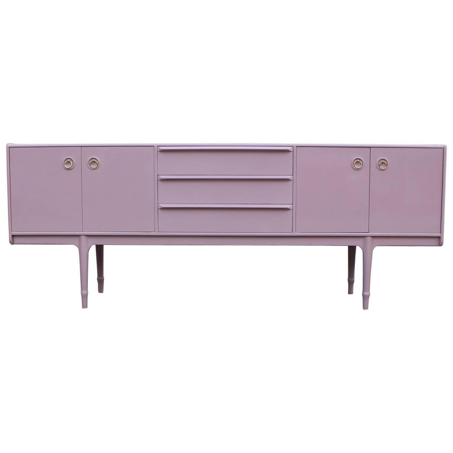Luxe Pale Pink or Lavender Lacquered Modern McIntosh Sideboard