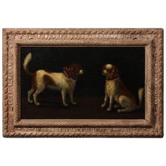 Italian Oil Painting of a Pair of Spaniels, 17th Century 9