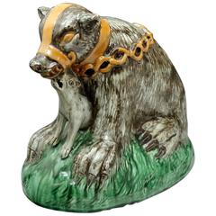 Massive Figure of A muzzled Bear Baited by a Ferocious Dog 5