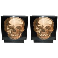 Pair of Sculptural Skull Commodes