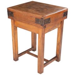 Antique French 19th Century Butcher Block Table