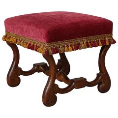 French Louis XIII Period Walnut Bench with ‘Os De Mouton’ Legs 7