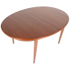 Danish Modern Oval Dining Table in Teak