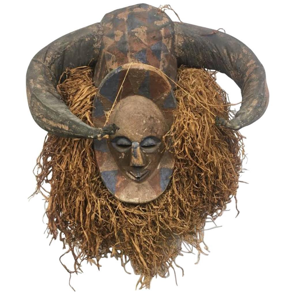 Antique African Carved Mask/Head Dress For Sale at 1stdibs