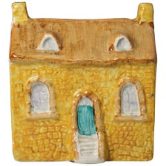 Staffordshire Pottery Cottage Money Box-Bank, English, circa 1840