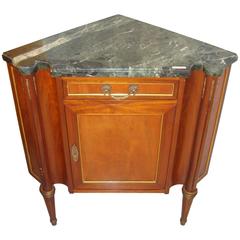 Marble-Top Corner Cabinet