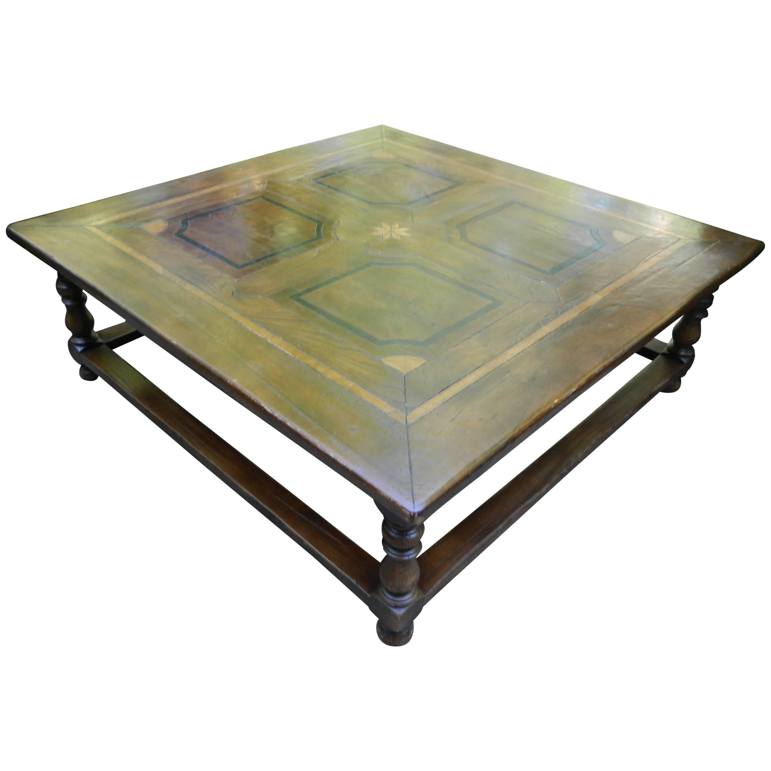 Square coffee table, 20th century.
    