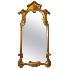 Sleek Design Modern Hollywood Regency Style Gilt Mirror