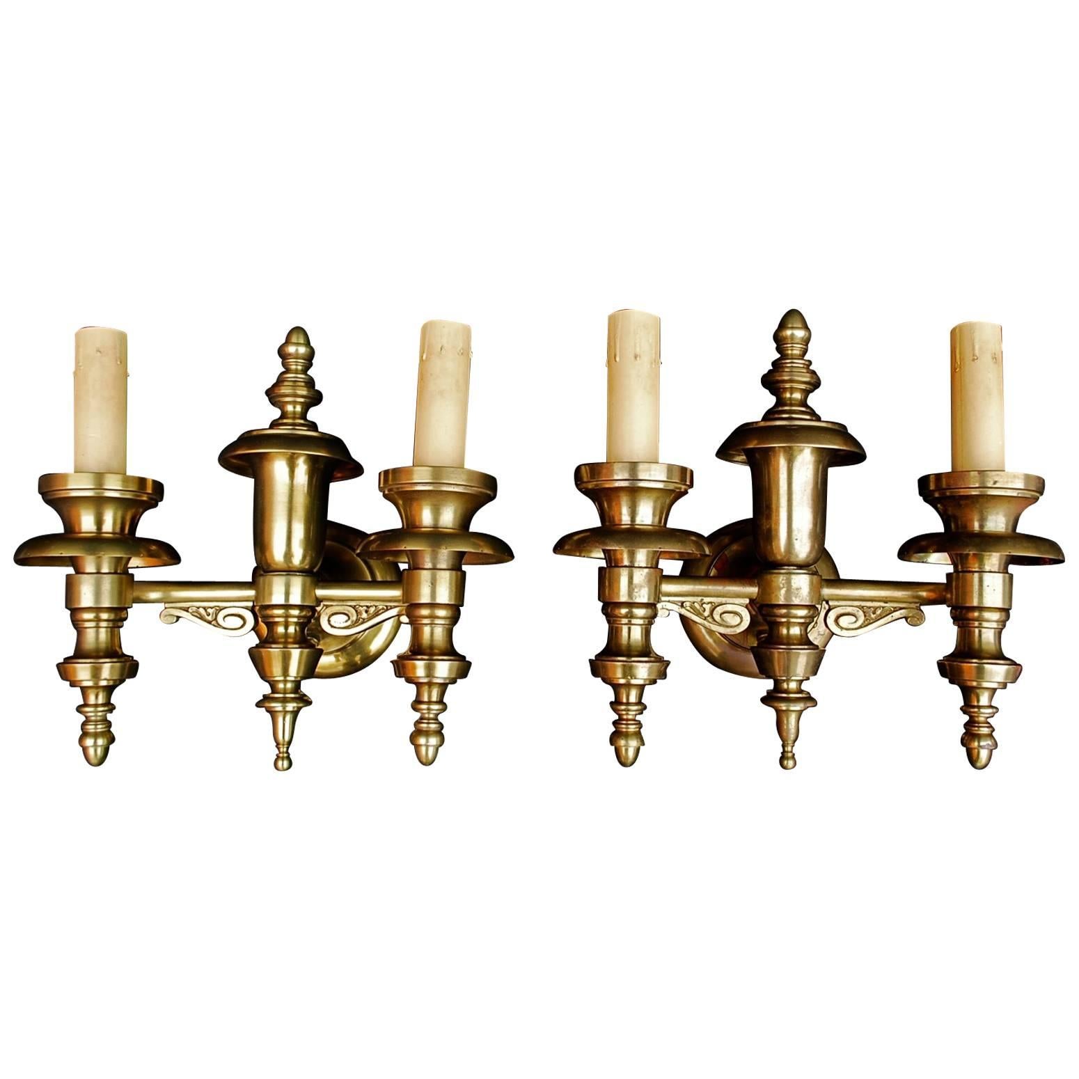 Beautiful Large Solid Brass Sconces