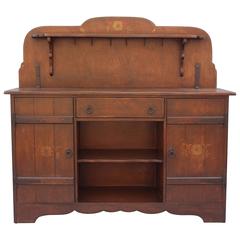 Monterey Period Hand-Painted Sideboard Cabinet