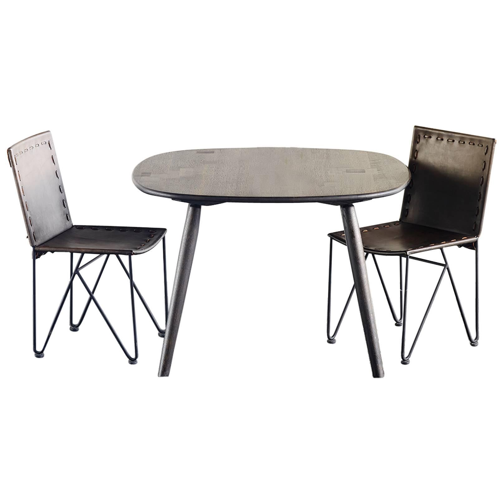 Modern Custom Oxidized Oak Dining Table from the Nomad Collection by Jacob May For Sale