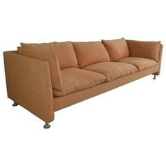 Danish 1970s Mid-Century Modern Three-Seat, Eight Cushion Sofa
