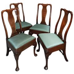 18th Century Set of Four George II Period Walnut Side Chairs