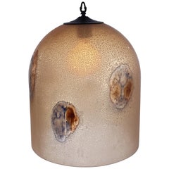 Massive Barbini Scavo Glass Bell Pendant or Chandelier, 1960, Murano, Italy  