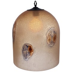 Massive Barbini Scavo Glass Bell Pendant or Chandelier, 1960, Murano, Italy
