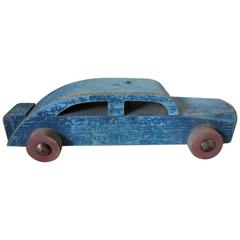 1930s French Blue Painted Toy Car