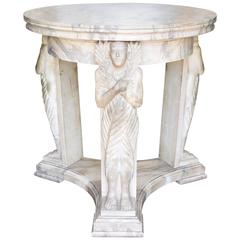 Italian Cipolino Marble Egyptian Revival Center Table, Second Half 19th Century