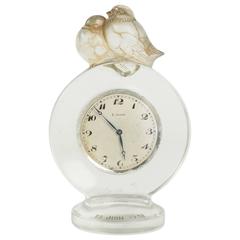 Rene Lalique Clock "Pierrots 8 Jours"