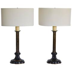 Pair of Hollywood Regency Candlestick Table Lamps 5