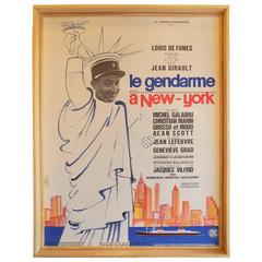 Authentic Vintage "Le Gendarme a New-York" Poster