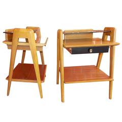 Beautiful Pair of Italian Nightstands, circa 1960