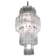 Exquisite Monumental Murano Glass Venini Chandelier