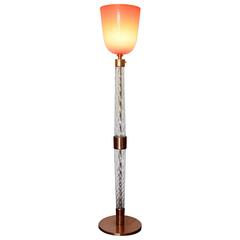 Floor Lamp by Tomaso Buzzi for Venini from the 1930s, Signed "Venini Murano" 10