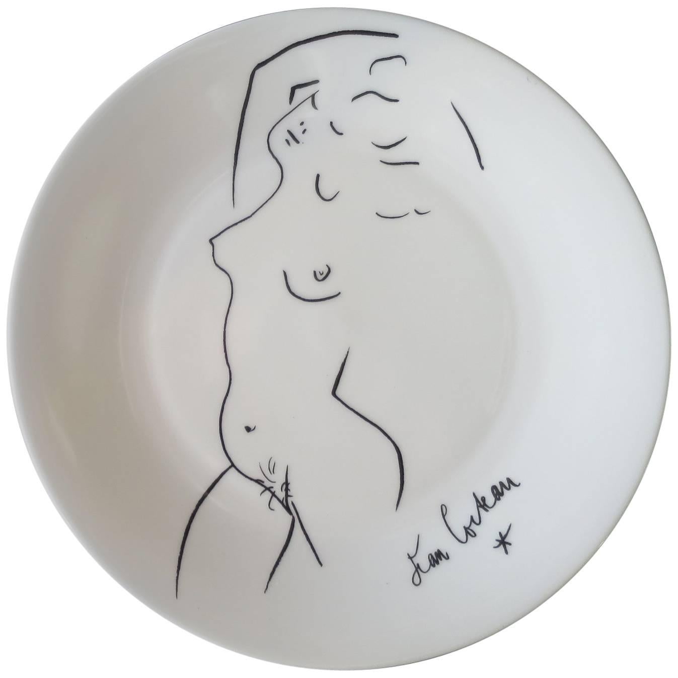 Mid-Century Decorative Porcelain Plate by Jean Cocteau Haviland, Limoge