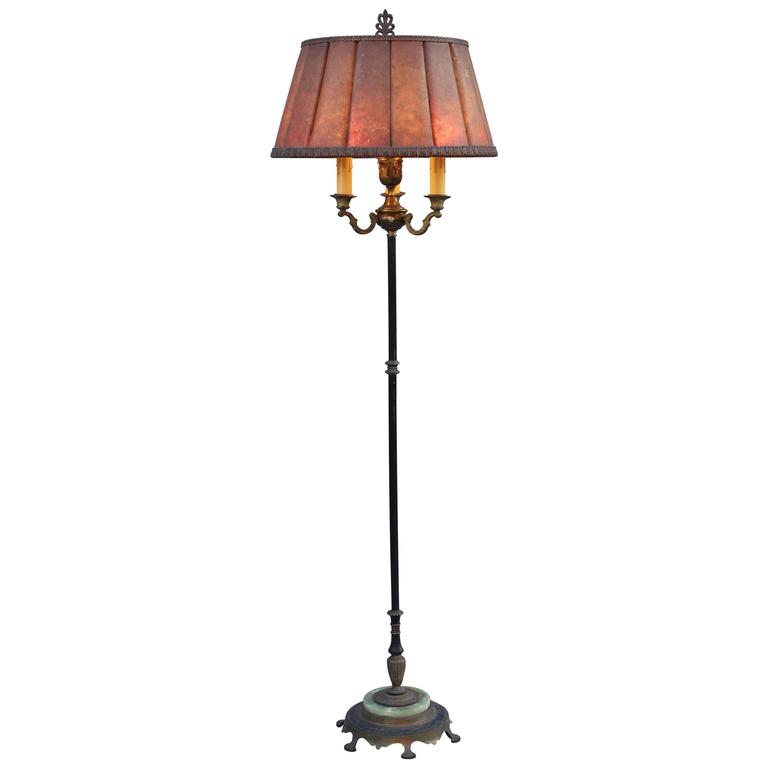 1920s Floor Lamp with Original Mica Shade at 1stDibs 1920 floor lamp