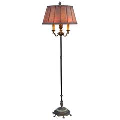 1920s Floor Lamp with Original Mica Shade