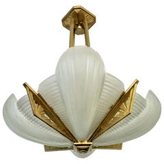 French Art Deco Chandelier by Atelier Petitot 5