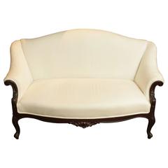 French-Style 19th Century Carved Settee or Loveseat