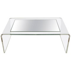 '70s Modern Lucite Waterfall Coffee Table