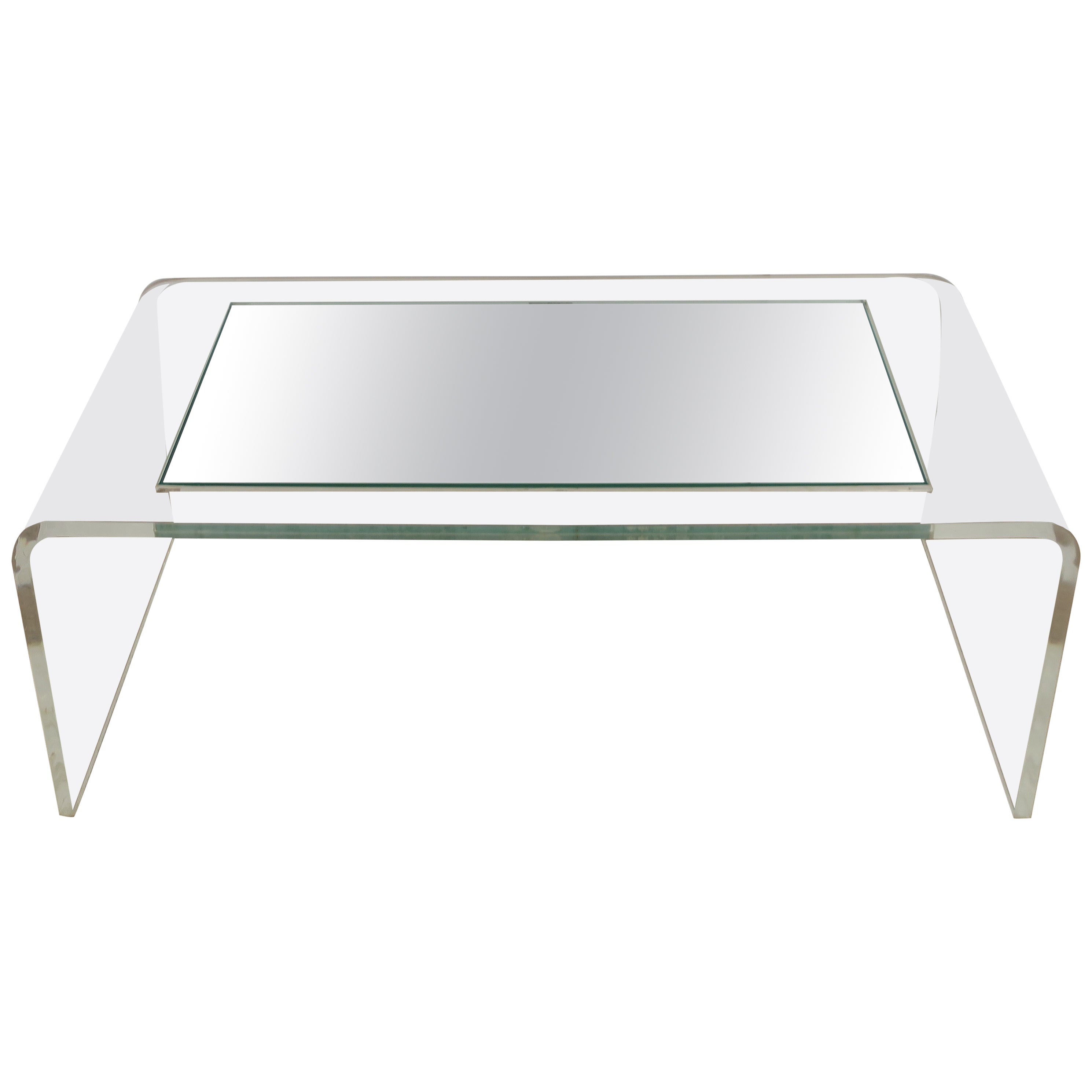 Modern Square Lucite Ghost Coffee Table at 1stDibs