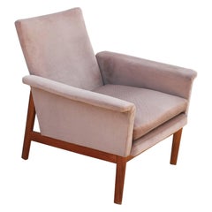 Vintage Modern Lounge Chair by France and Daverkosen in Pale Mauve Velvet