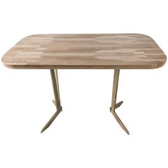 Barnet Dining Table (small), American Hardwood and Brass 3