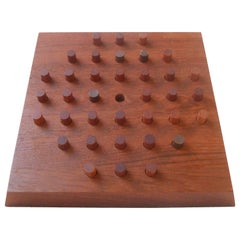 Piet Hein 'Solitaire' Rare Teak Board Game for Skjode, Denmark, 1960s