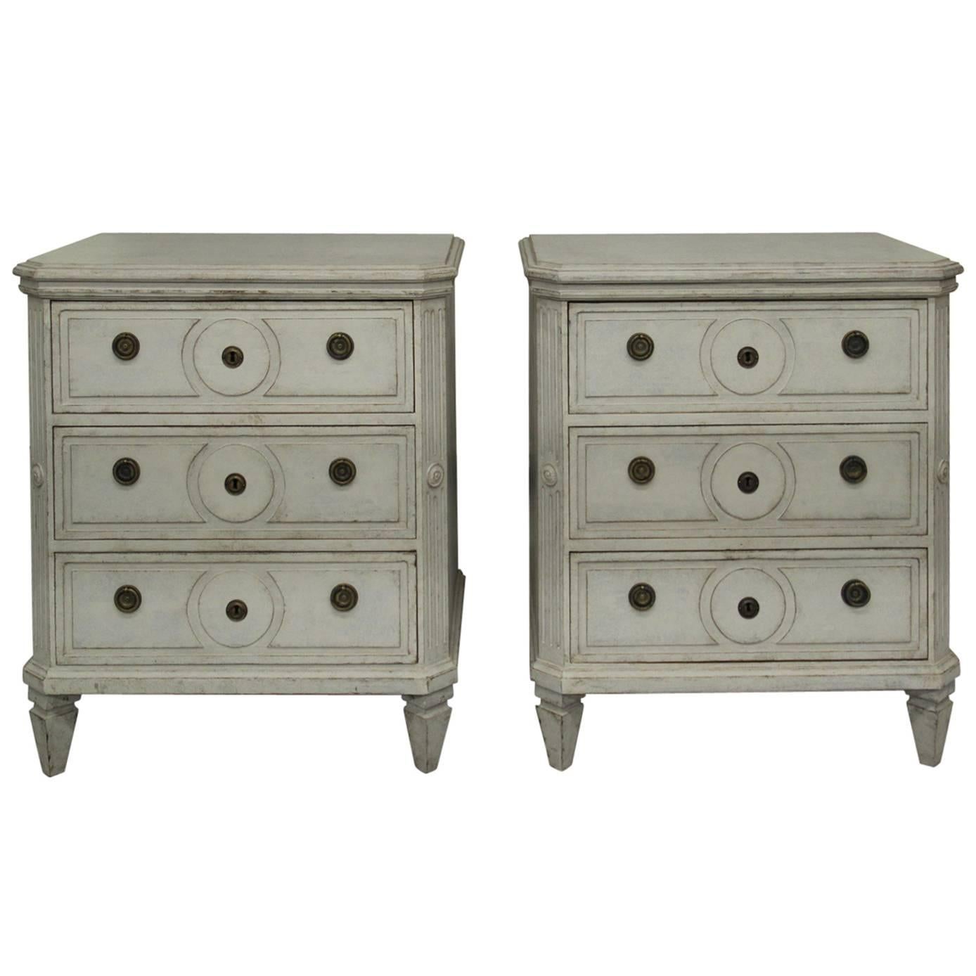 Swedish Gustavian Antique Pair of Chests, 19th Century 