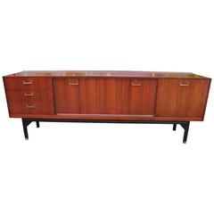 Elegant Modern Sideboard / Credenza with Brass Hardware and Drop Down Door