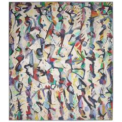 Ed Gilliam Oil Painting on Canvas, Abstract Expressionism, Signed, Dated 9