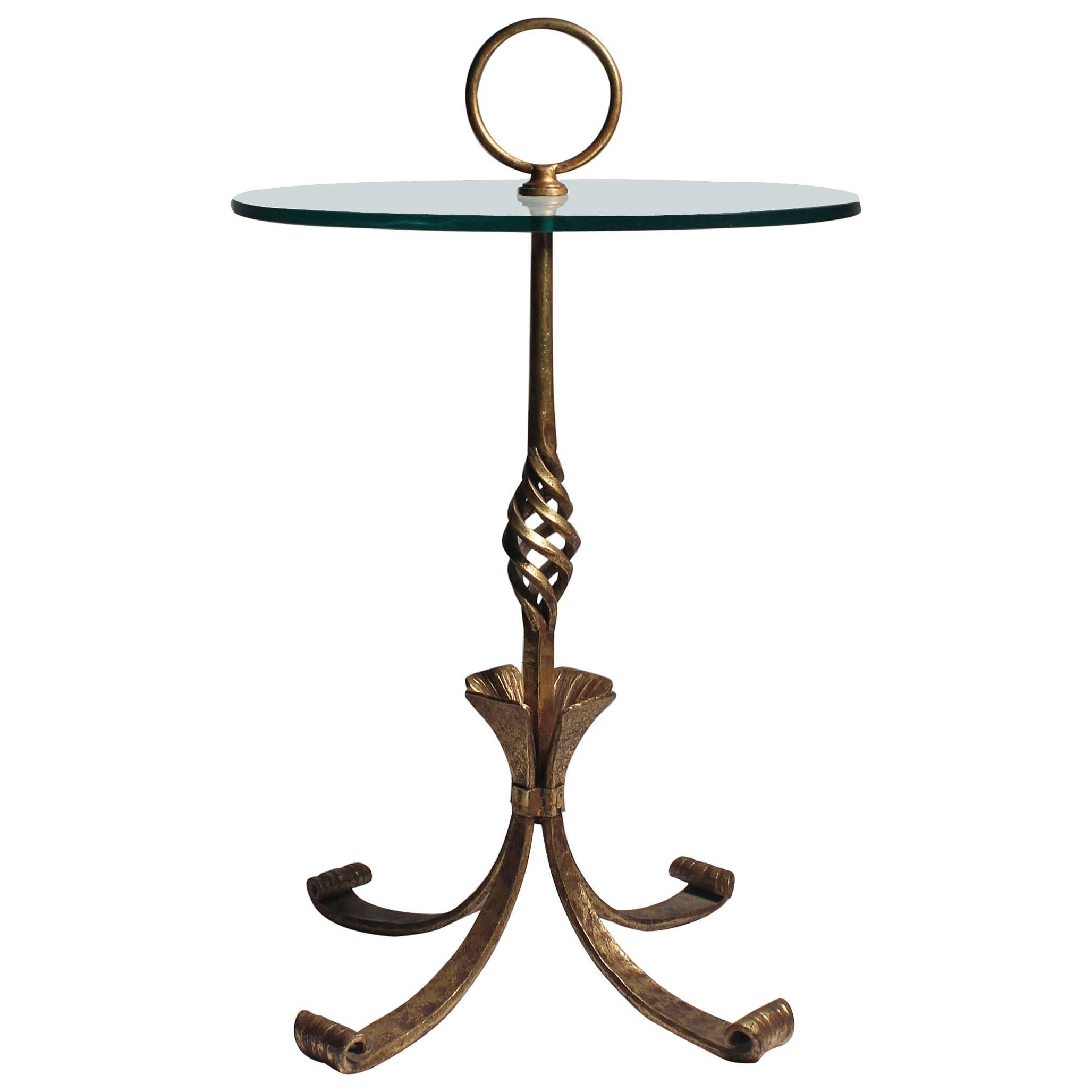Erwin Gruen Hand-Forged Gilded Wrought Iron Ring Table