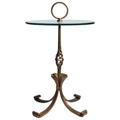 Erwin Gruen Hand-Forged Gilded Wrought Iron Ring Table