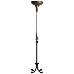Erwin Gruen Hand-Forged Wrought Iron Gilded Torchere Floor Lamp 12