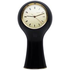 Angelo Mangiarotti Secticon Model T1 Table Clock in Brass and Black, 1956
