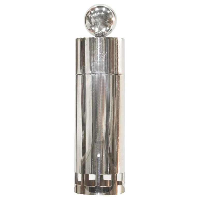 Richard Meier for Swid Powell Silver Plated Peppermill For Sale at