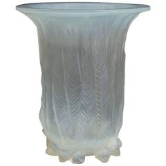 René Lalique Opalescent Vase "Eucalyptus"
